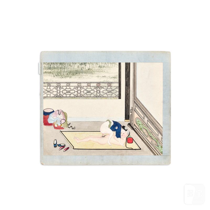 Two leaves of erotic paintings, Qing dynasty | 清 春宮圖兩幅 - 图2